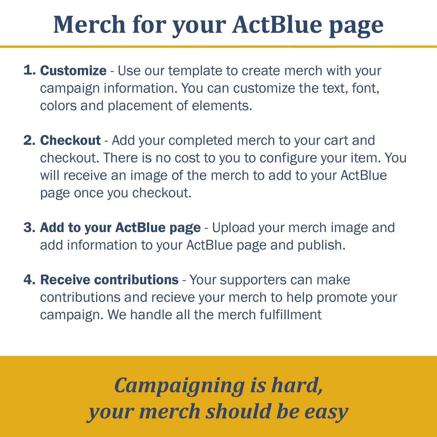 Configure my custom tote bag for ActBlue - DemParty